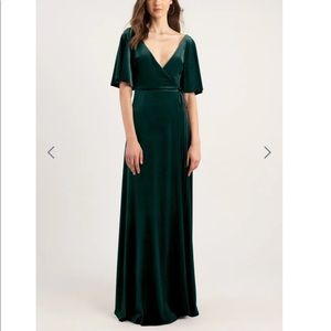 Jenny Yoo Marin Dress - Emerald Velvet